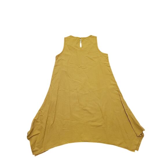 Cynthia Rowley Linen Blend Size Large Mustard Sleeveless Dress - Picture 8 of 8